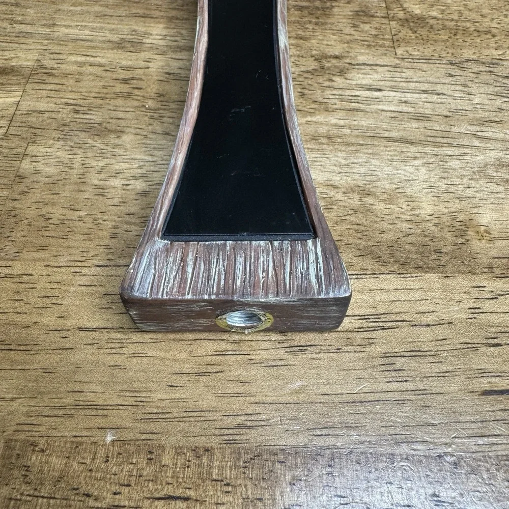 Bur Oak Brewing Company Beer Tap Handle Wood Look Draft Tap Knob Bar Pub